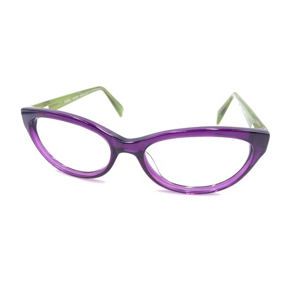 Lerocher New York Amber 831 Purple Green Black Eyeglasses Frames 54-16 140 Japan - Picture 8 of 12